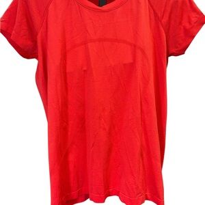 Lululemon swiftly Vibrant Red/orange Short Sleeve Top